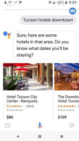 Tucson Local Search results